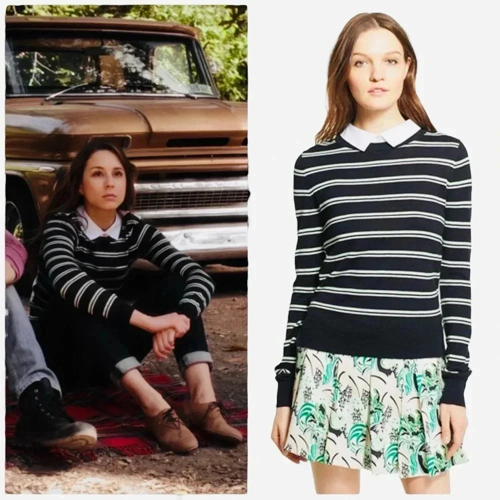 Veronica Beard Collared Button-Back Sweater Blous… - image 2